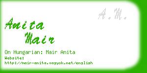 anita mair business card